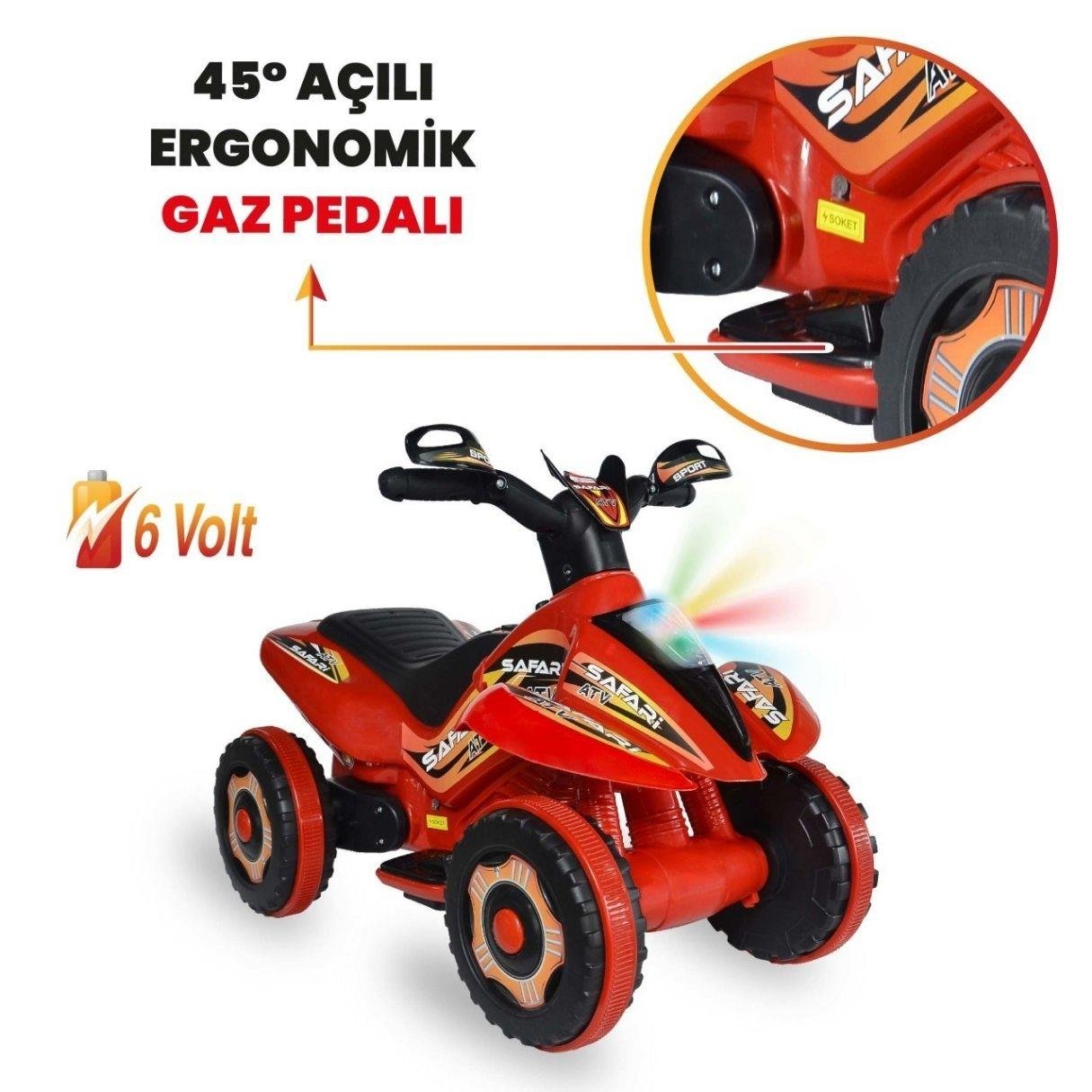 Akülü Arabalar, UJ TOYS, Uj Toys Safari ATV Kırmızı