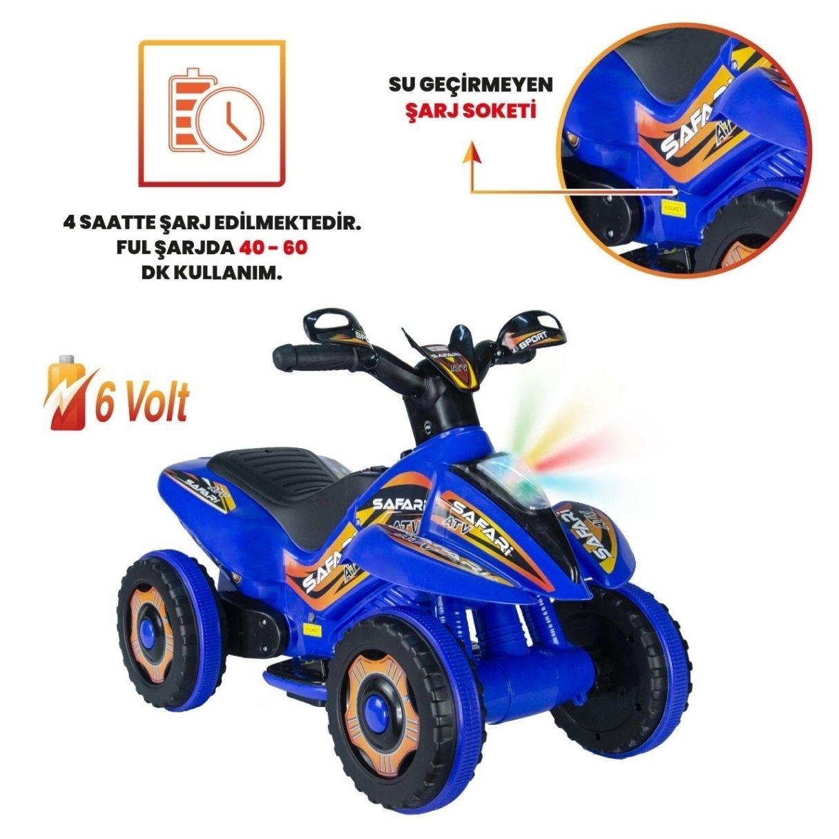 Akülü Arabalar, UJ TOYS, Uj Toys Safari ATV Mavi