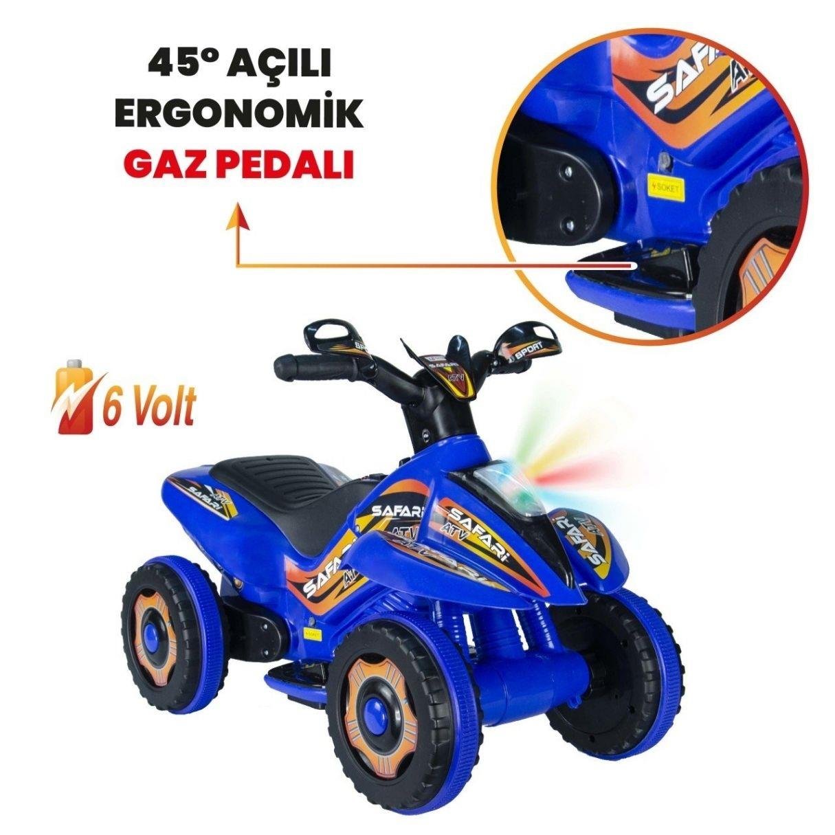 Akülü Arabalar, UJ TOYS, Uj Toys Safari ATV Mavi