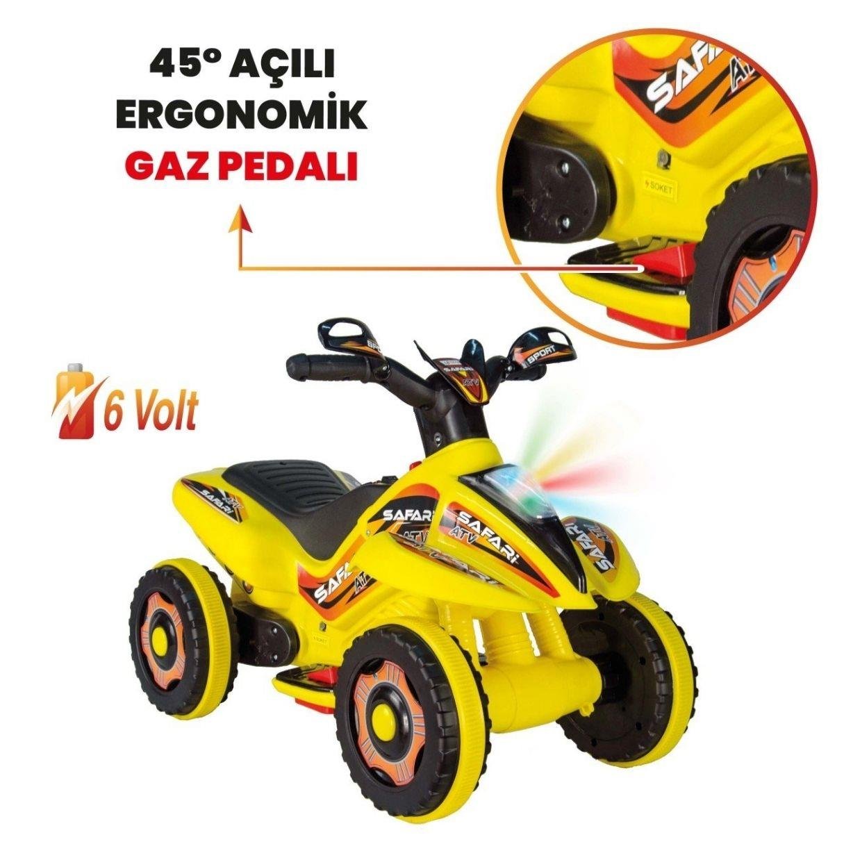 Akülü Arabalar, UJ TOYS, Uj Toys Safari ATV Sarı