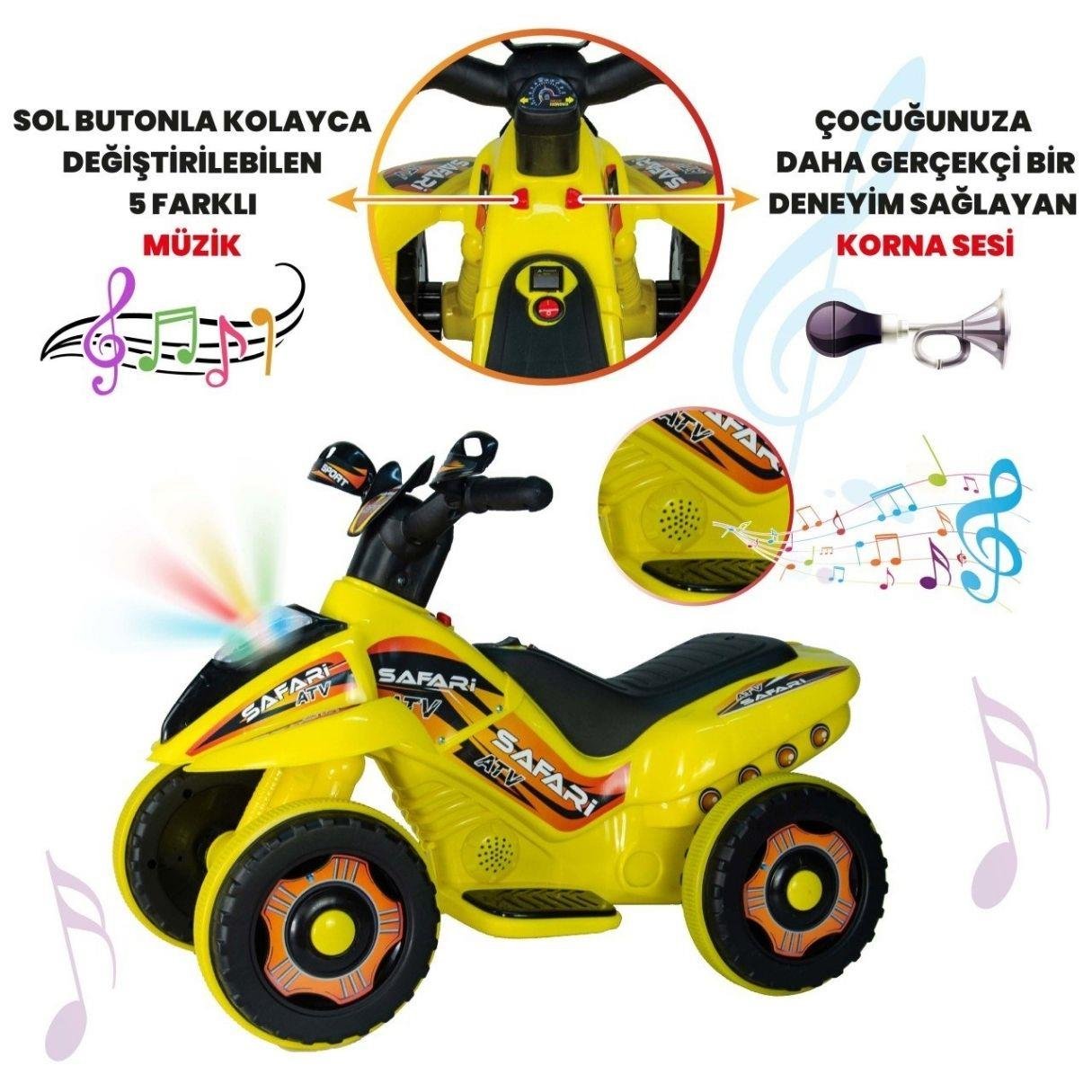 Akülü Arabalar, UJ TOYS, Uj Toys Safari ATV Sarı