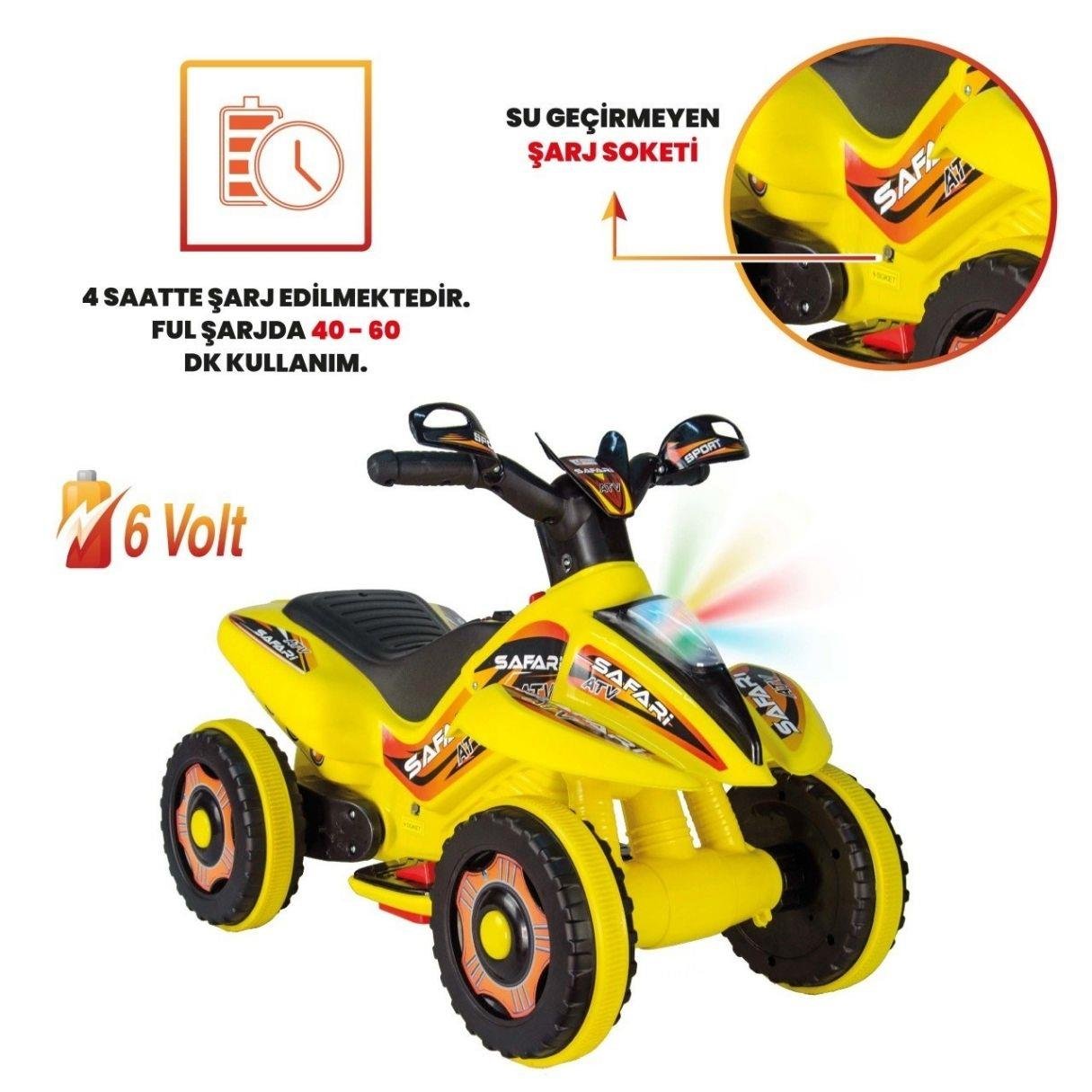 Akülü Arabalar, UJ TOYS, Uj Toys Safari ATV Sarı