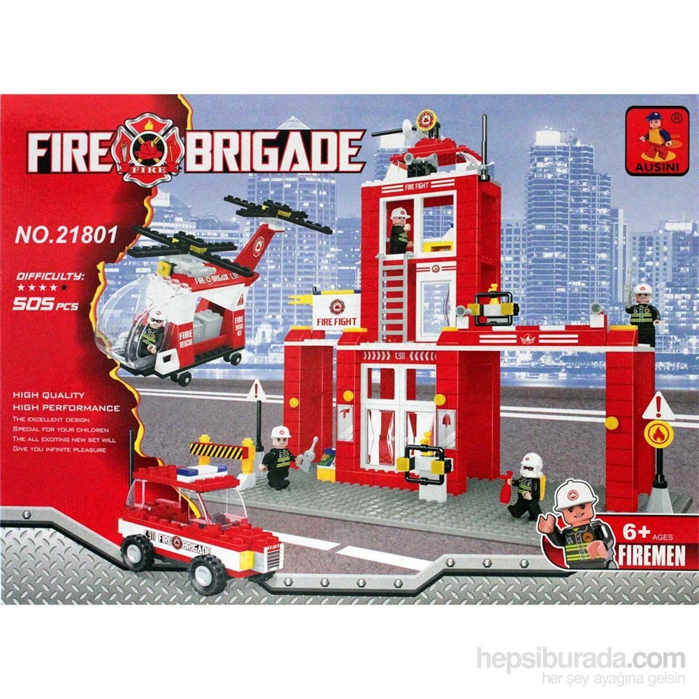 Ausini Lego Setleri, Ausini, Ausini Lego İtfaiye Lego Seti 505 Parça 21081