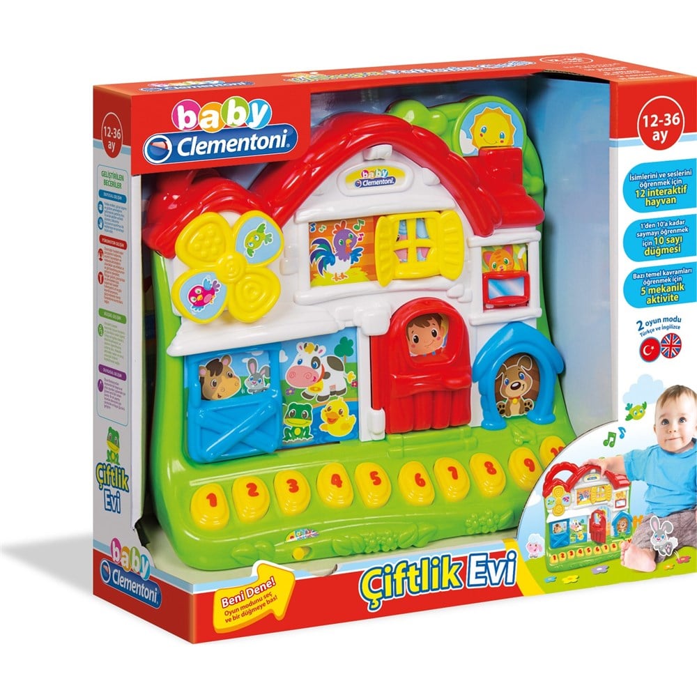 Baby Clementoni Çiftlik Evi (Türkçe ve İngilizce 2 Oyun Modlu)