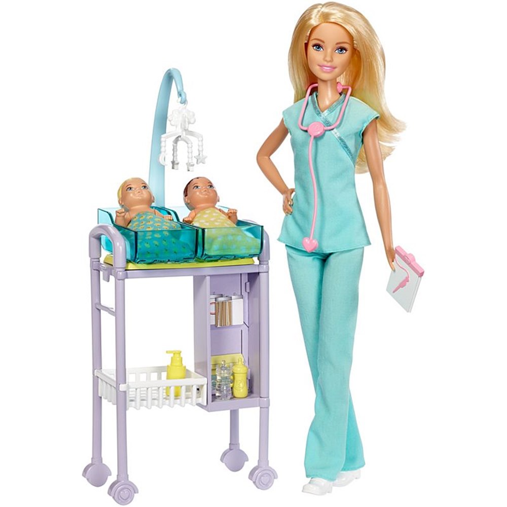 Barbie Ben Büyüyünce Meslek Setleri - Yeni Doğan Bebek Bakıcısı DHB63 DVG10