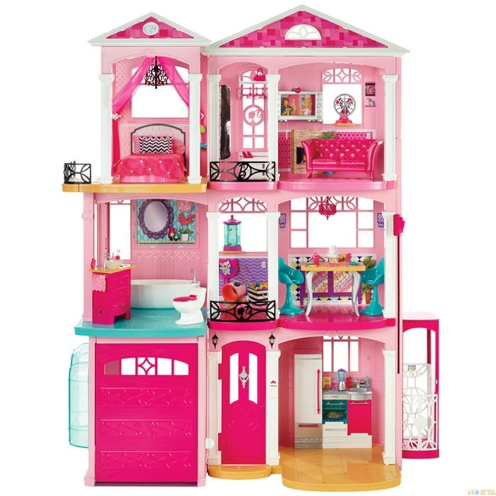 Barbie Dreamhouse Malibu Rüya Evi 120 cm 3 Katlı Oyuncak Ev FFY84