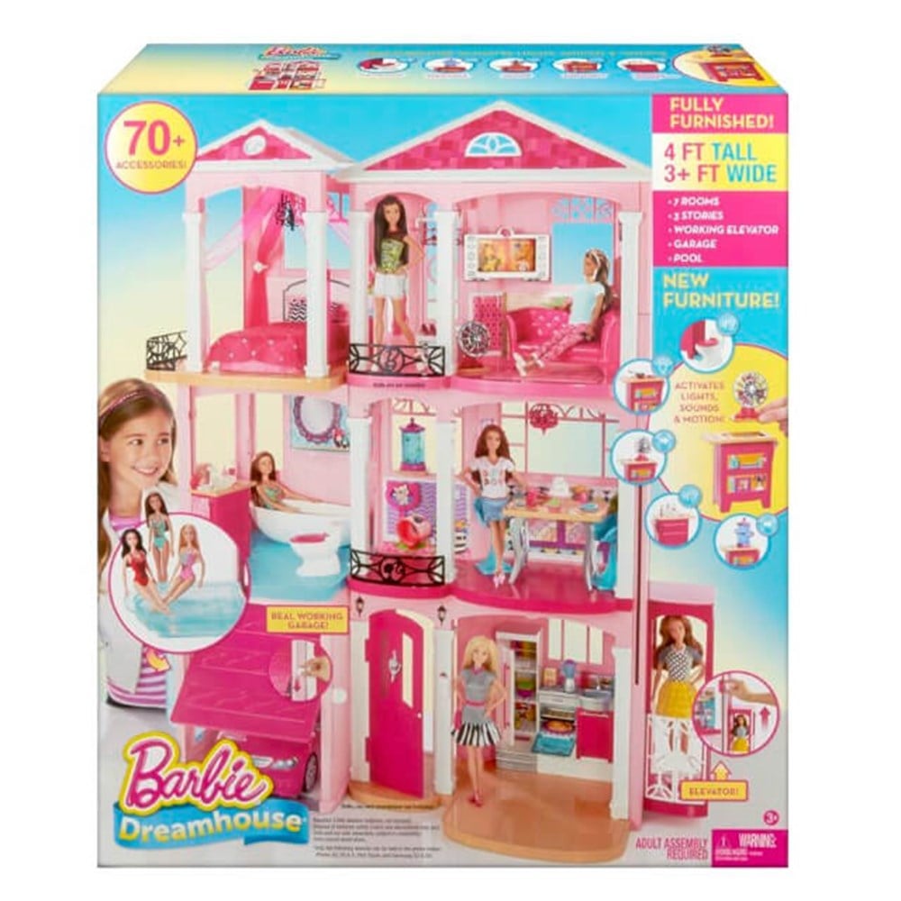 Barbie Dreamhouse Malibu Rüya Evi 120 cm 3 Katlı Oyuncak Ev FFY84