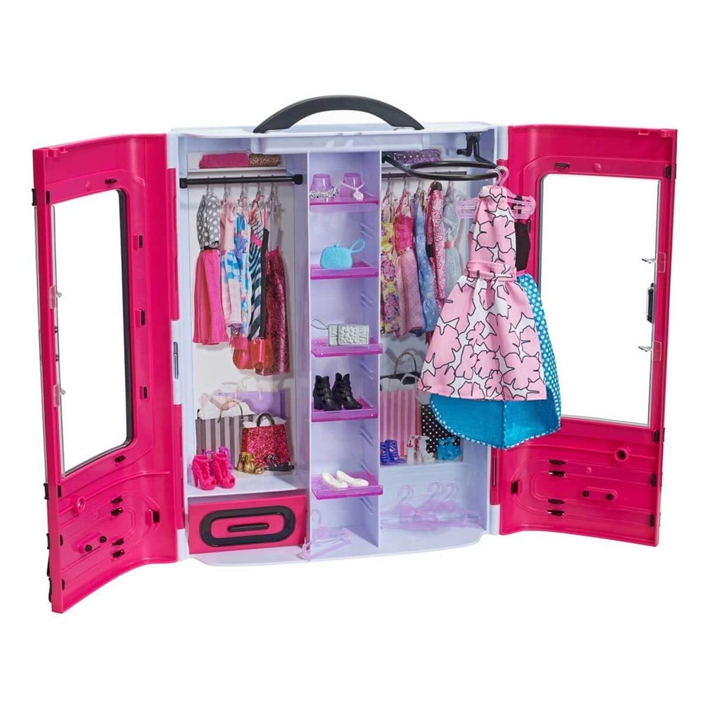 Barbie Pembe Gardrop ve Kıyafetler Oyun Seti DMT57