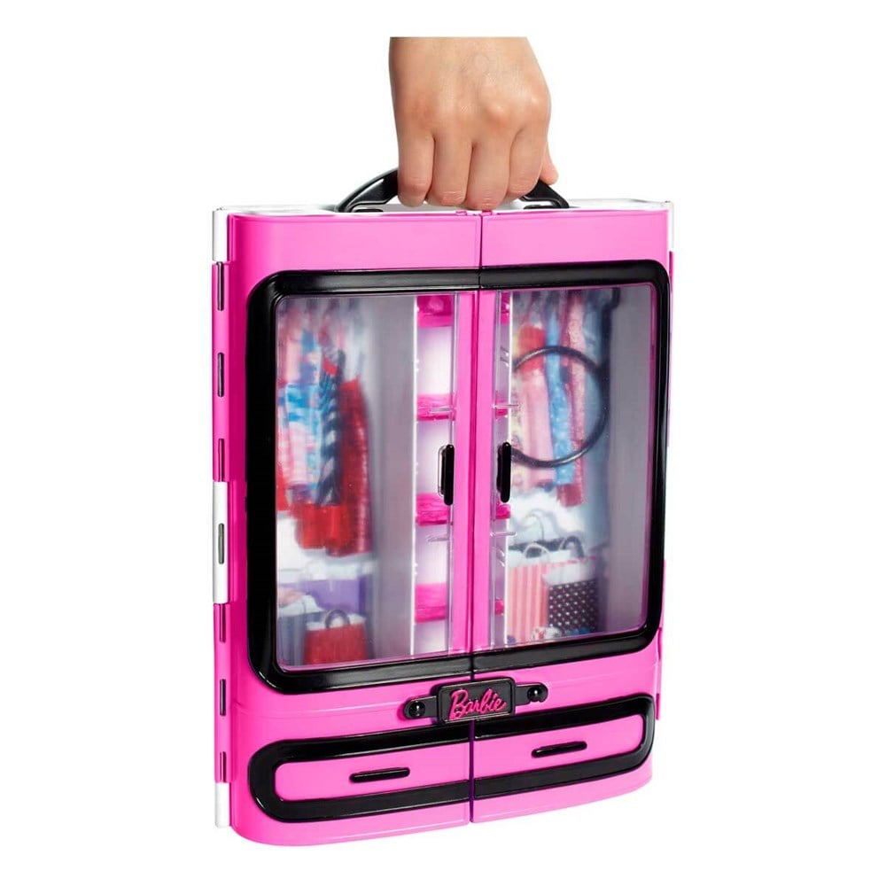 Barbie Pembe Gardrop ve Kıyafetler Oyun Seti DMT57