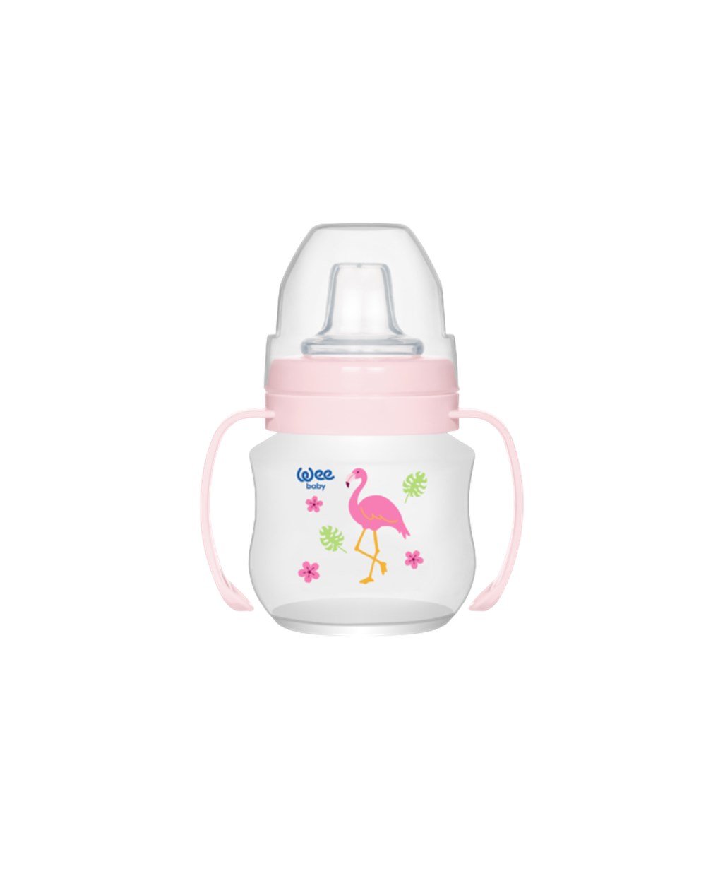 Bardaklar, WEE BABY, Wee Baby Akıtmaz Kulplu PP Antikolik Bardak 125 ml 753 Pembe