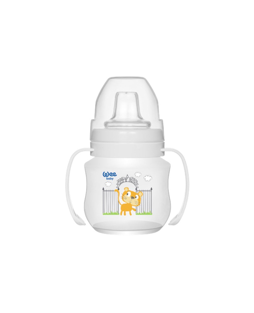 Bardaklar, WEE BABY, Wee Baby Akıtmaz Kulplu PP Antikolik Bardak 125 ml 753 Beyaz