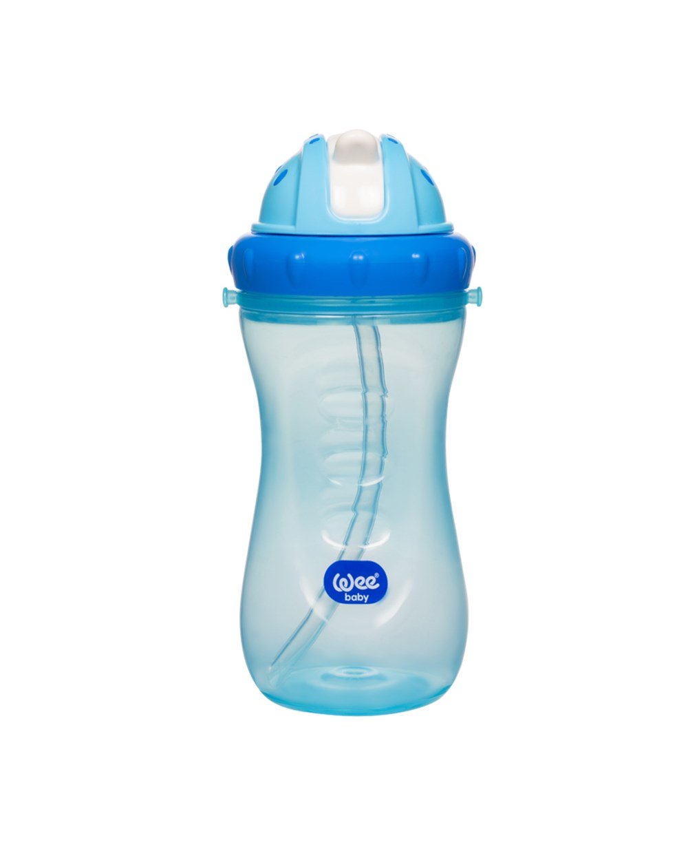 Bardaklar, WEE BABY, Wee Baby Renkli Pipetli Bardak 340 ml 761 Mavi