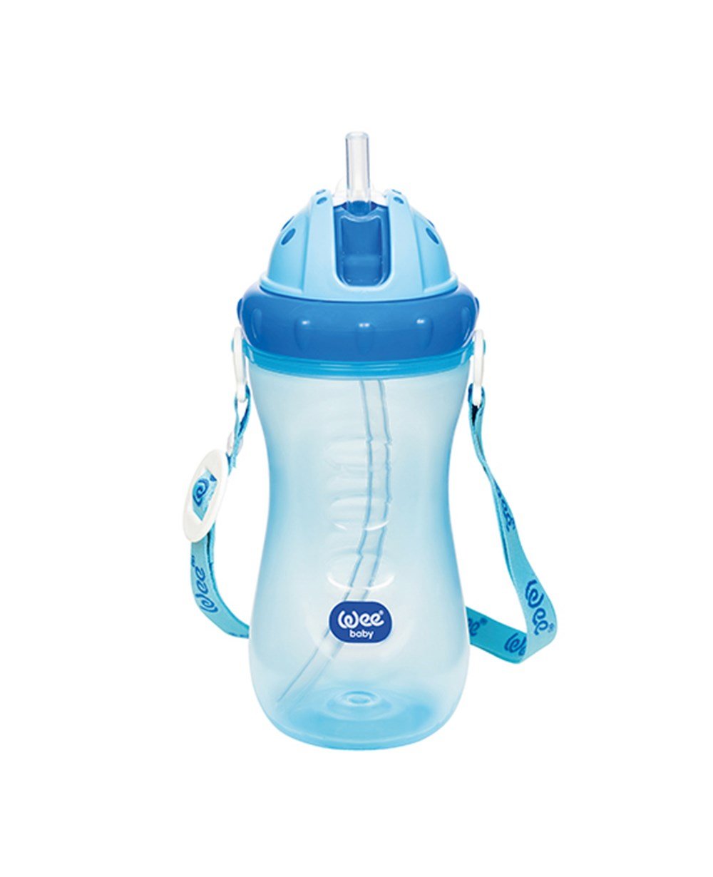 Bardaklar, WEE BABY, Wee Baby Renkli Pipetli Bardak 340 ml 761 Mavi