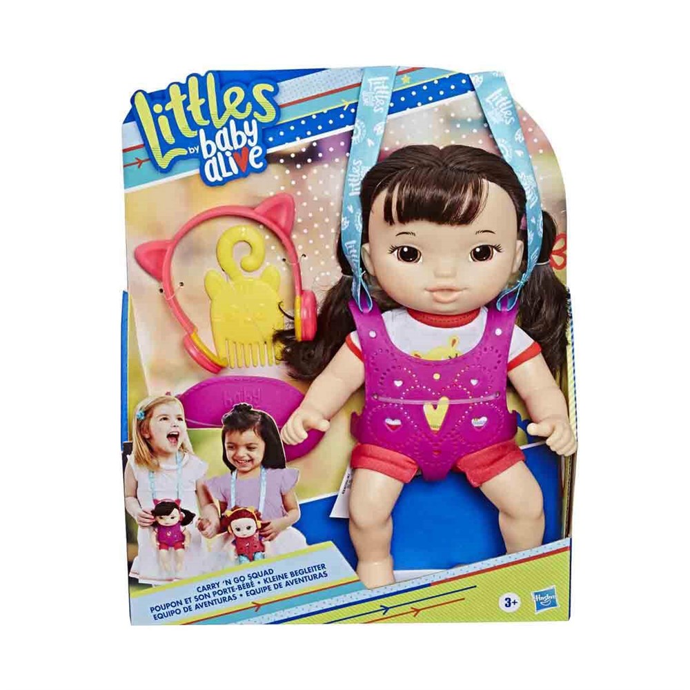 Bez Bebekler, Baby Alive, Baby Alive Minik Bebeğim ve Bebek Kangurusu E6646 E7175 Mor Kanguru
