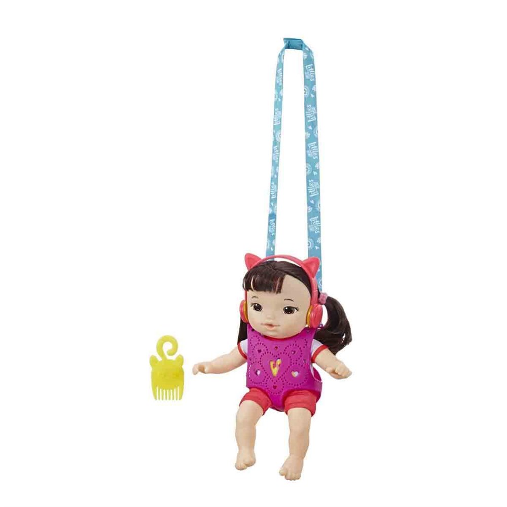 Bez Bebekler, Baby Alive, Baby Alive Minik Bebeğim ve Bebek Kangurusu E6646 E7175 Mor Kanguru