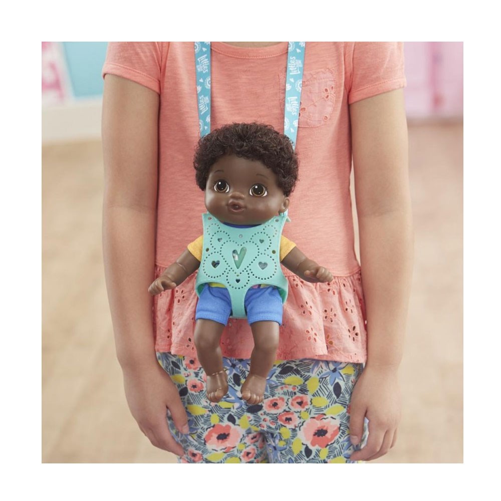 Bez Bebekler, Baby Alive, Baby Alive Minik Bebeğim ve Bebek Kangurusu E6646 E7177 Mavi Kanguru