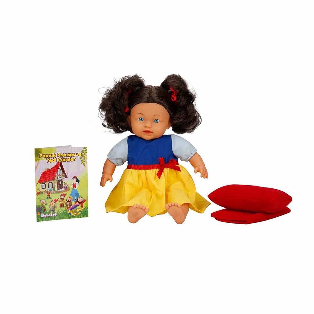 Bez Bebekler, Sunman, Bebelou Pamuk Prenses ve Yedi Cüceler Masalını Anlatan Bebek ve Kitabı 26168