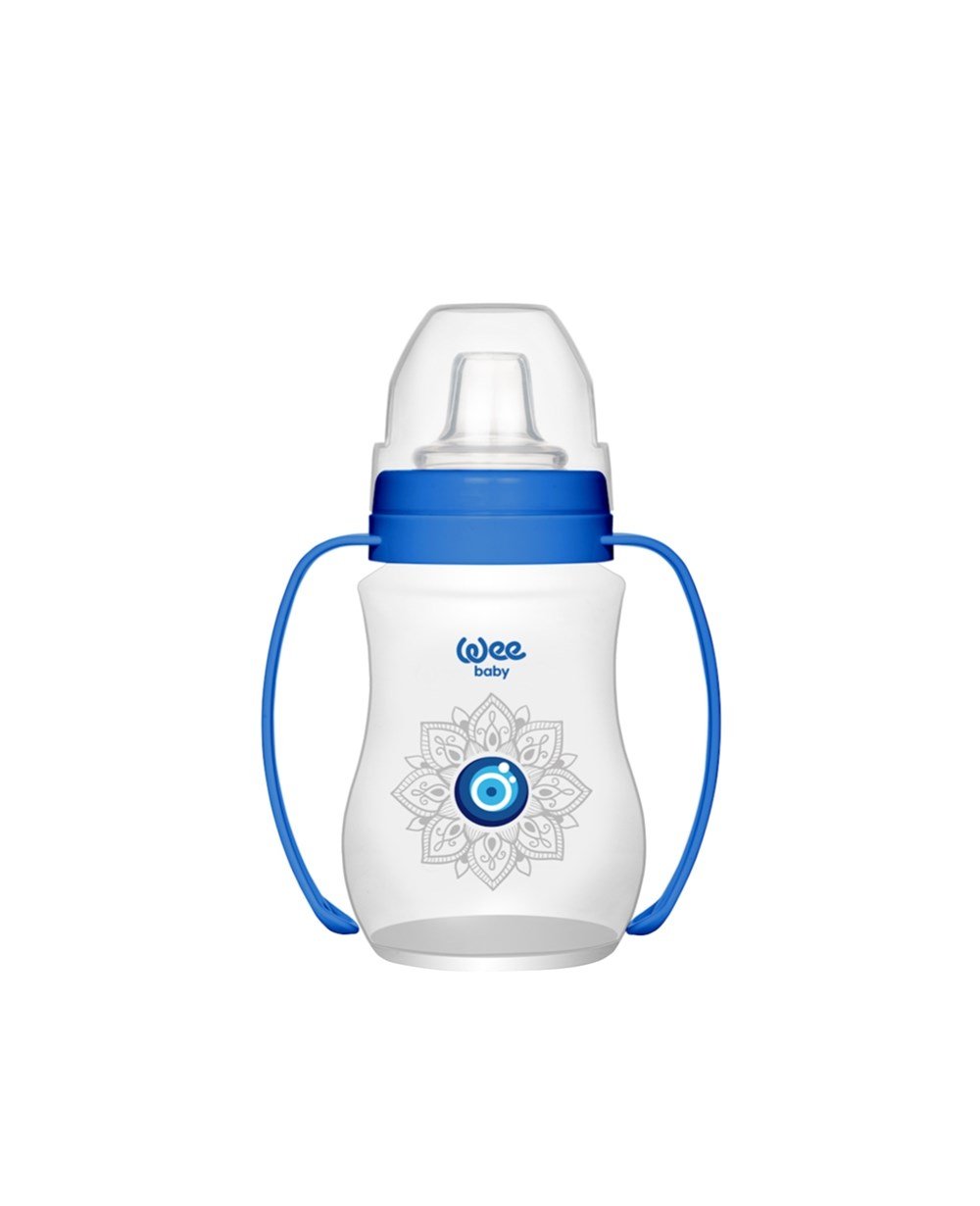 Biberon, WEE BABY, Wee Baby Akıtmaz Kulplu PP Bardak 250 ml - Nazar Boncuğu Seri
