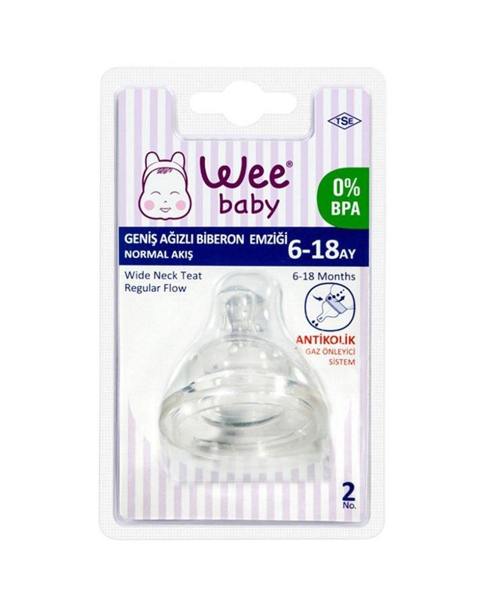 Biberon, WEE BABY, Wee Baby Geniş Ağızlı Biberon Emziği Yoğun Akış No:3 854