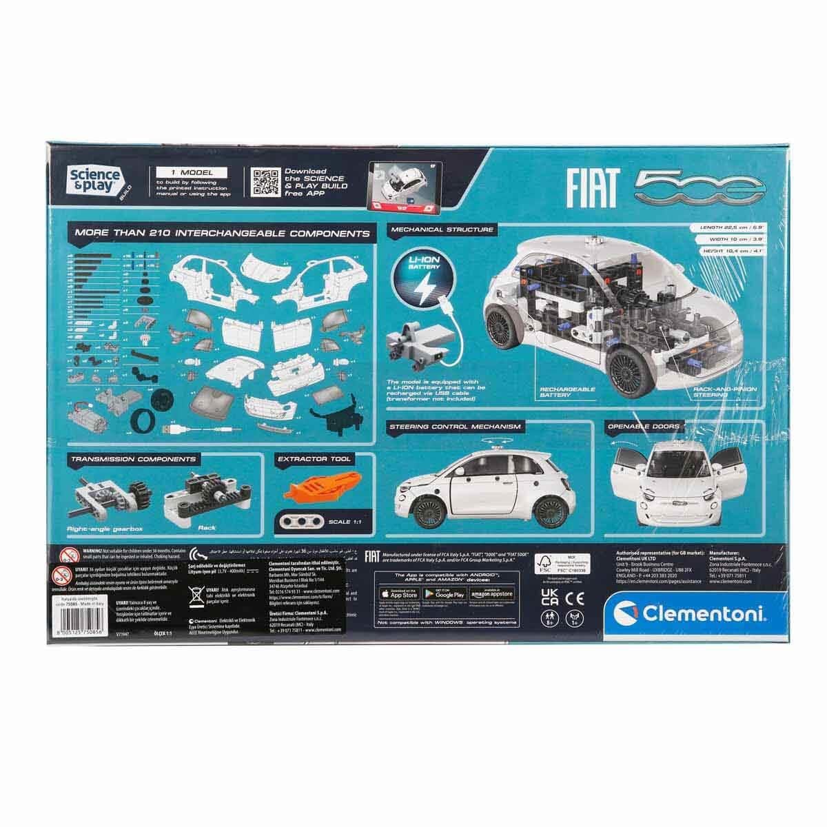 Bilim Oyun Setleri, Clementoni, Clementoni Bilim ve Oyun Mechanics Fiat 500e Elektrikli Araba 75085