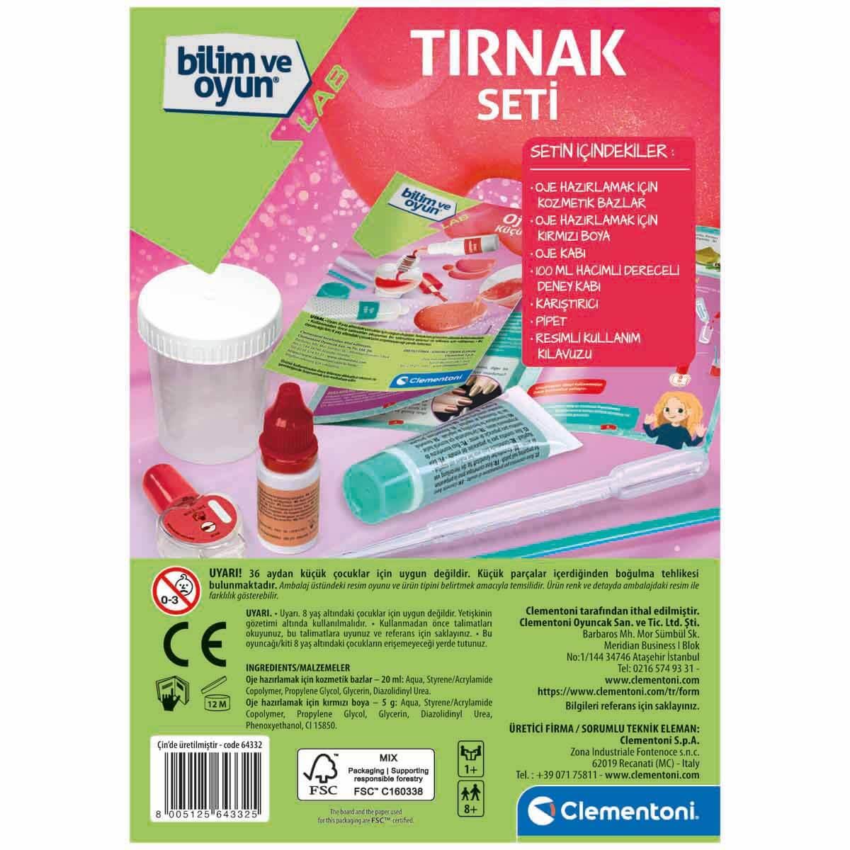 Bilim Oyun Setleri, Clementoni, Clementoni Bilim ve Oyun Tırnak Seti 64332