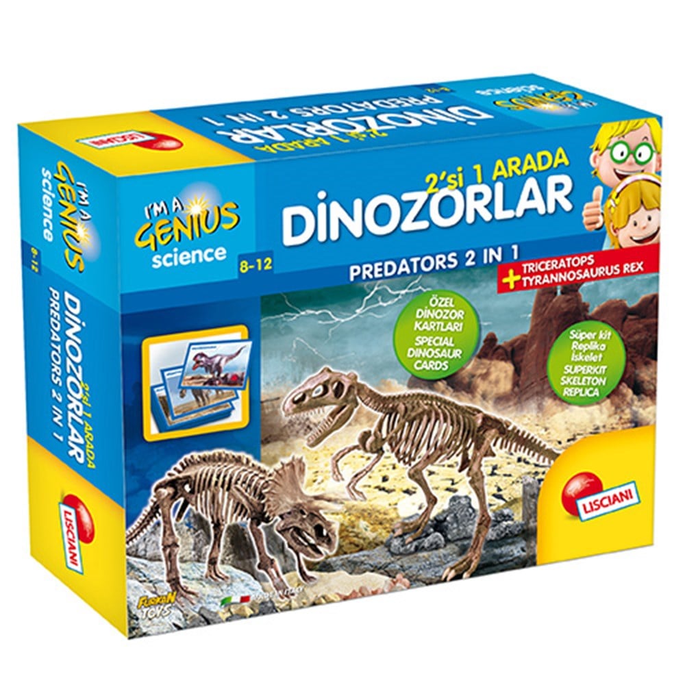 Bilim Oyun Setleri, Lisciani, Lisciani 2si1 Arada Dinozorlar Eğitici Oyun Seti