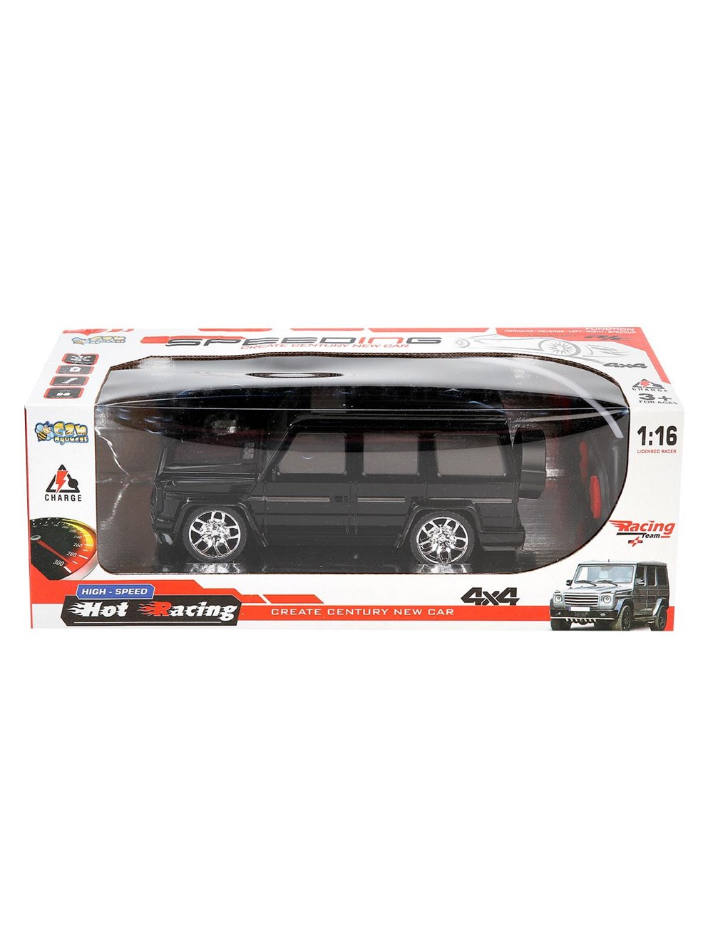 Breadcrumbut, Can Oyuncak, 1:16 Uzaktan Kumandalı Şarjlı 4x4 Araba 32838 Siyah