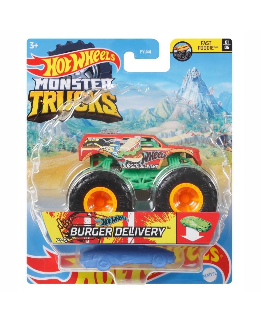 Breadcrumbut, Hot Wheels, 1:64 Hot Wheels Monster Trucks Araba FYJ44 GTH77 Burger Delivery
