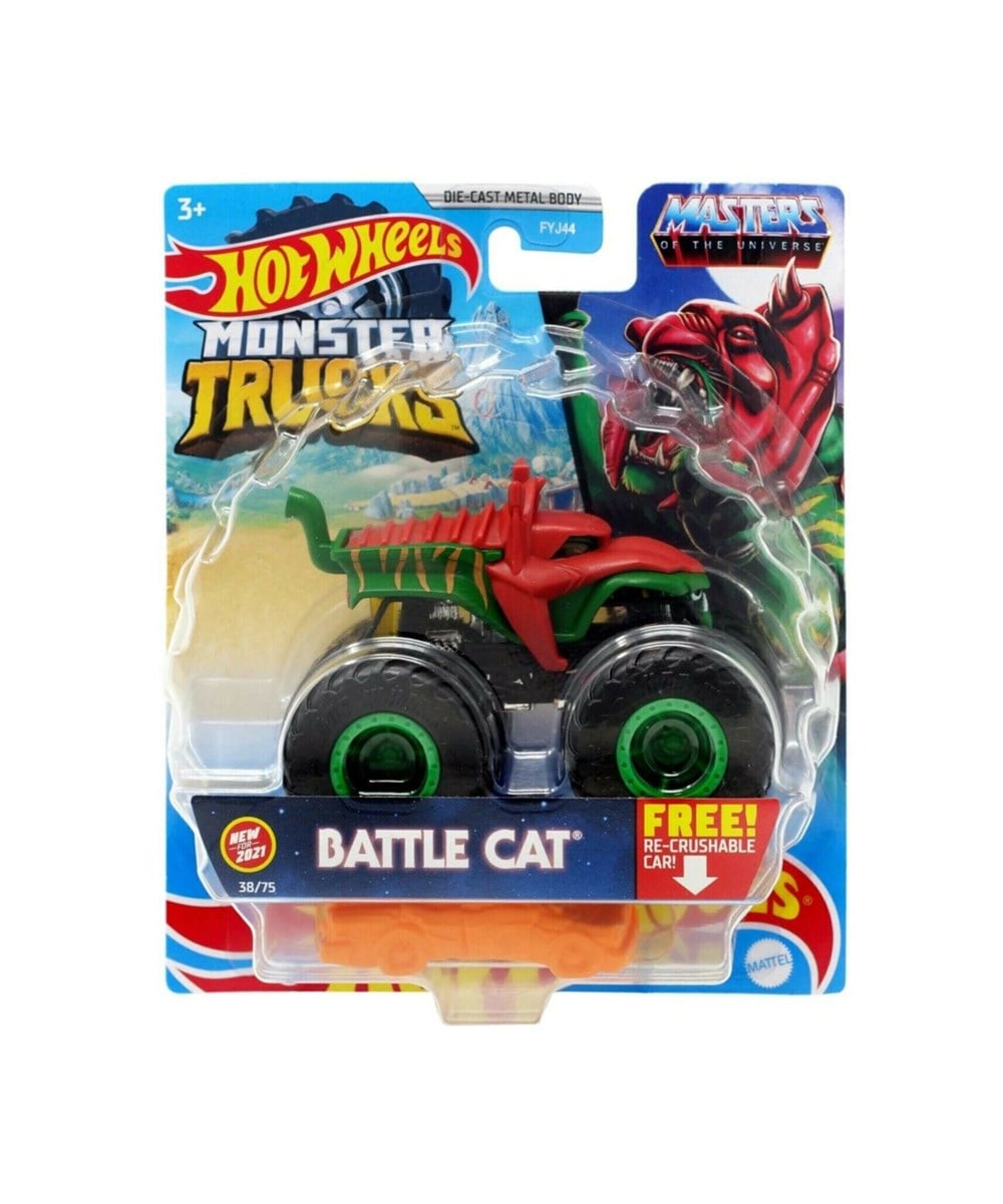 Breadcrumbut, Hot Wheels, 1:64 Hot Wheels Monster Trucks Araba FYJ44 GTH68 BATTLE CAT