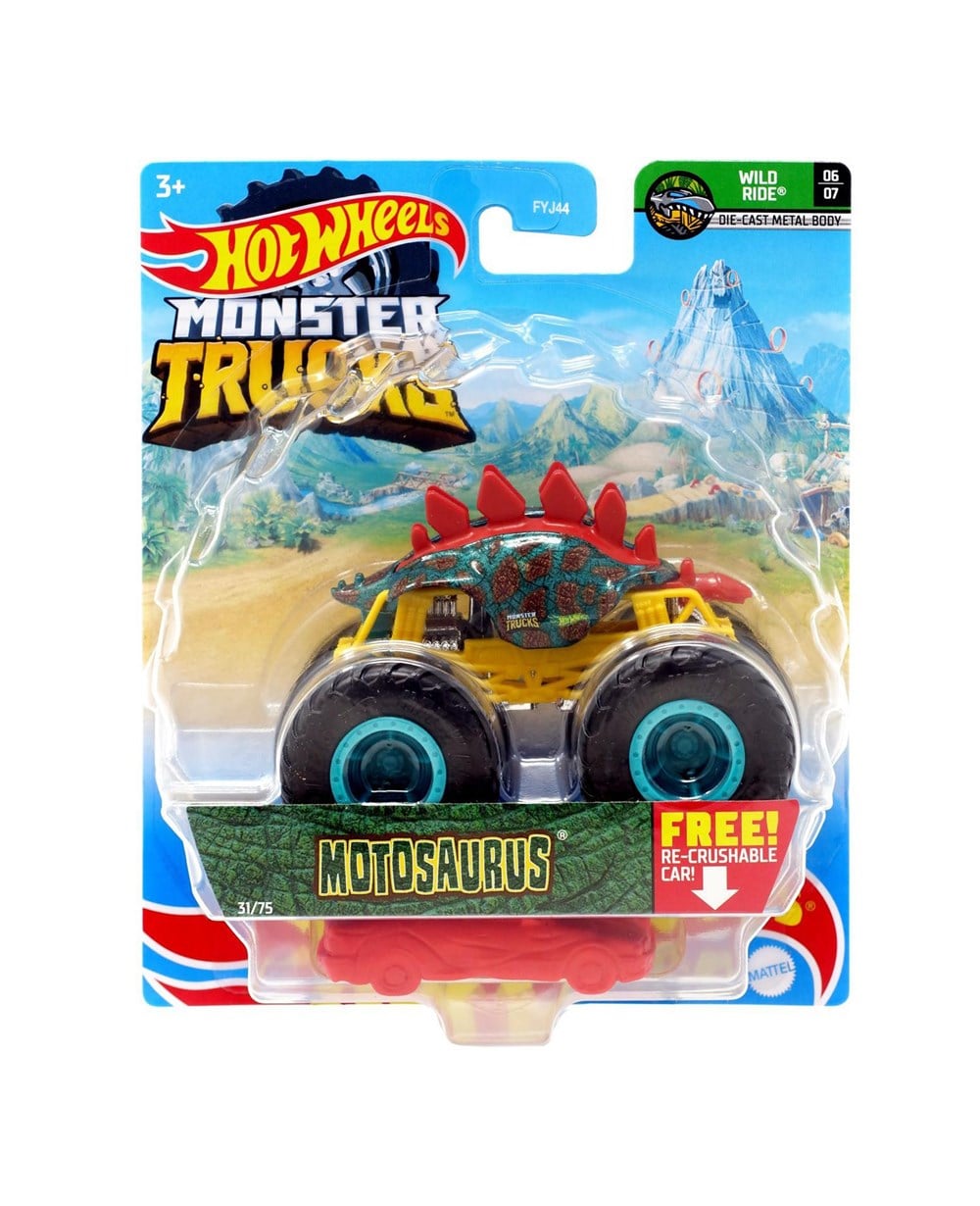 Breadcrumbut, Hot Wheels, 1:64 Hot Wheels Monster Trucks Araba FYJ44 GWK17 Motosaurus