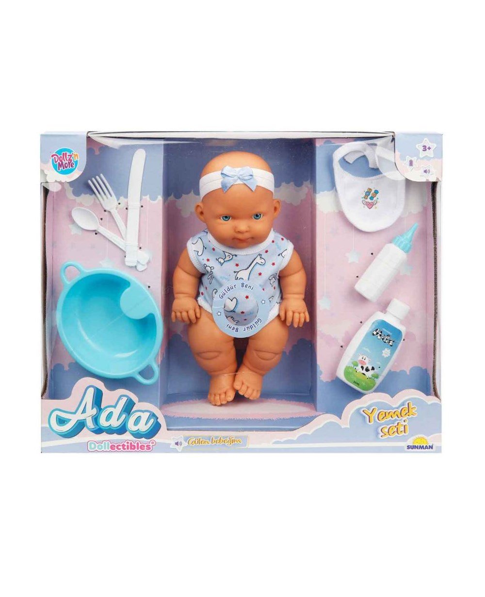 Breadcrumbut, Sunman, Ada Bebek Gülen Bebeğim Yemek Seti 23 cm 31650 Mavi