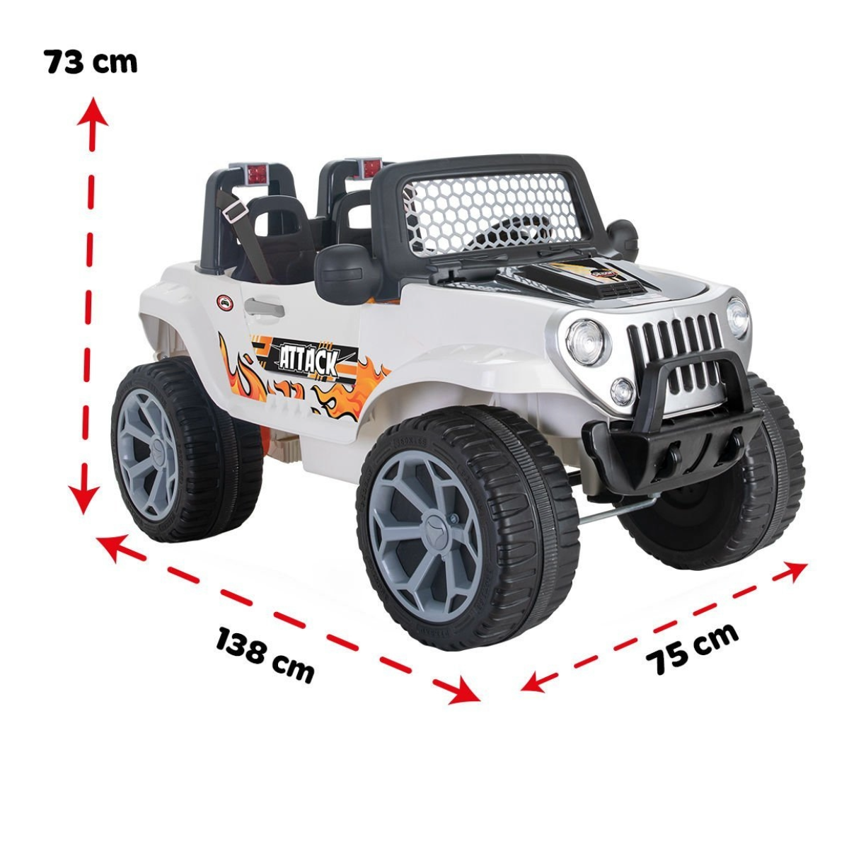 Breadcrumbut, Pilsan, ATTACK ÇİFT KİŞİLİK KUMANDALI AKÜLÜ ARABA