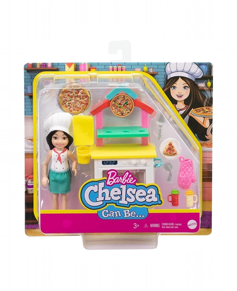 Breadcrumbut, Barbie, Barbie Chelsea Meslekleri Öğreniyor Bebek ve Oyun Setleri Serisi GTR88 GTN63 Pizza Şefi