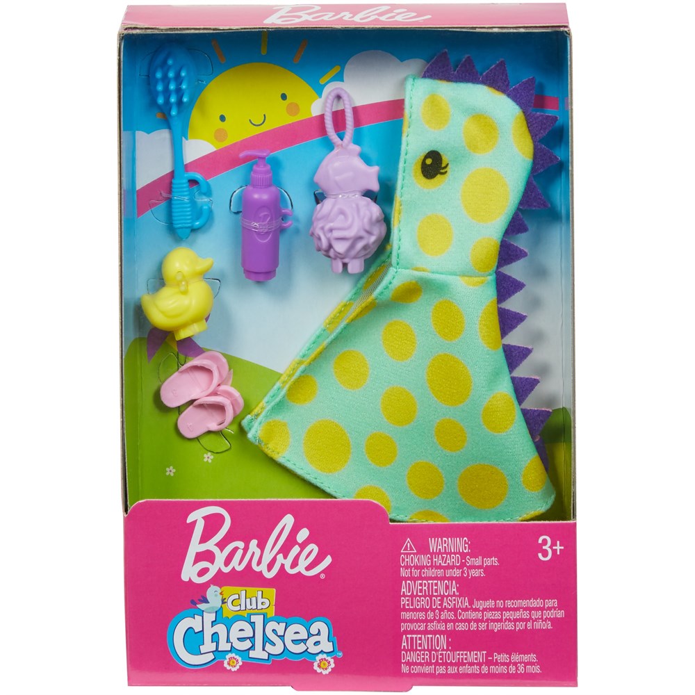Breadcrumbut, Barbie, Barbie Chelsea' nin Sevimli Aksesuarları FXN69 - Dinozor Kıyafetli