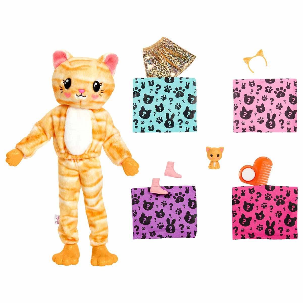 Breadcrumbut, Barbie, Barbie Cutie Reveal Bebekler HHG18 HHG20 Kedi