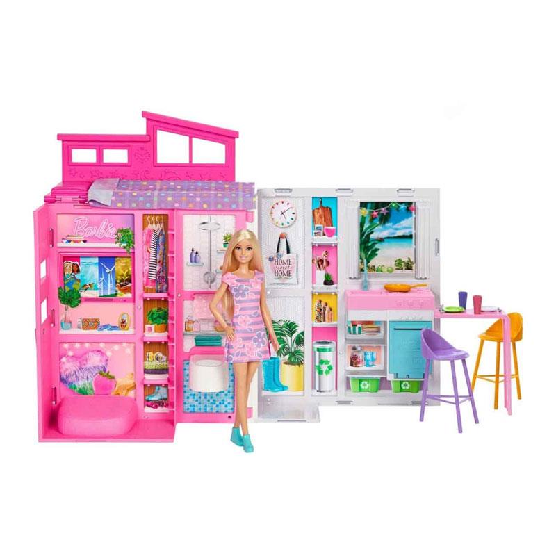 Breadcrumbut, Barbie, Barbie Portatif Tatil Evi Bebek ve Oyun Seti HRJ77