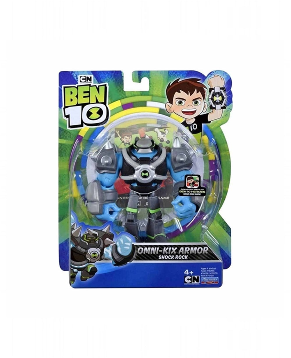 Breadcrumbut, Ben10, Ben 10 Aksiyon Figürler BEN54111 00829 Omni-Kix Armor Shock Rock