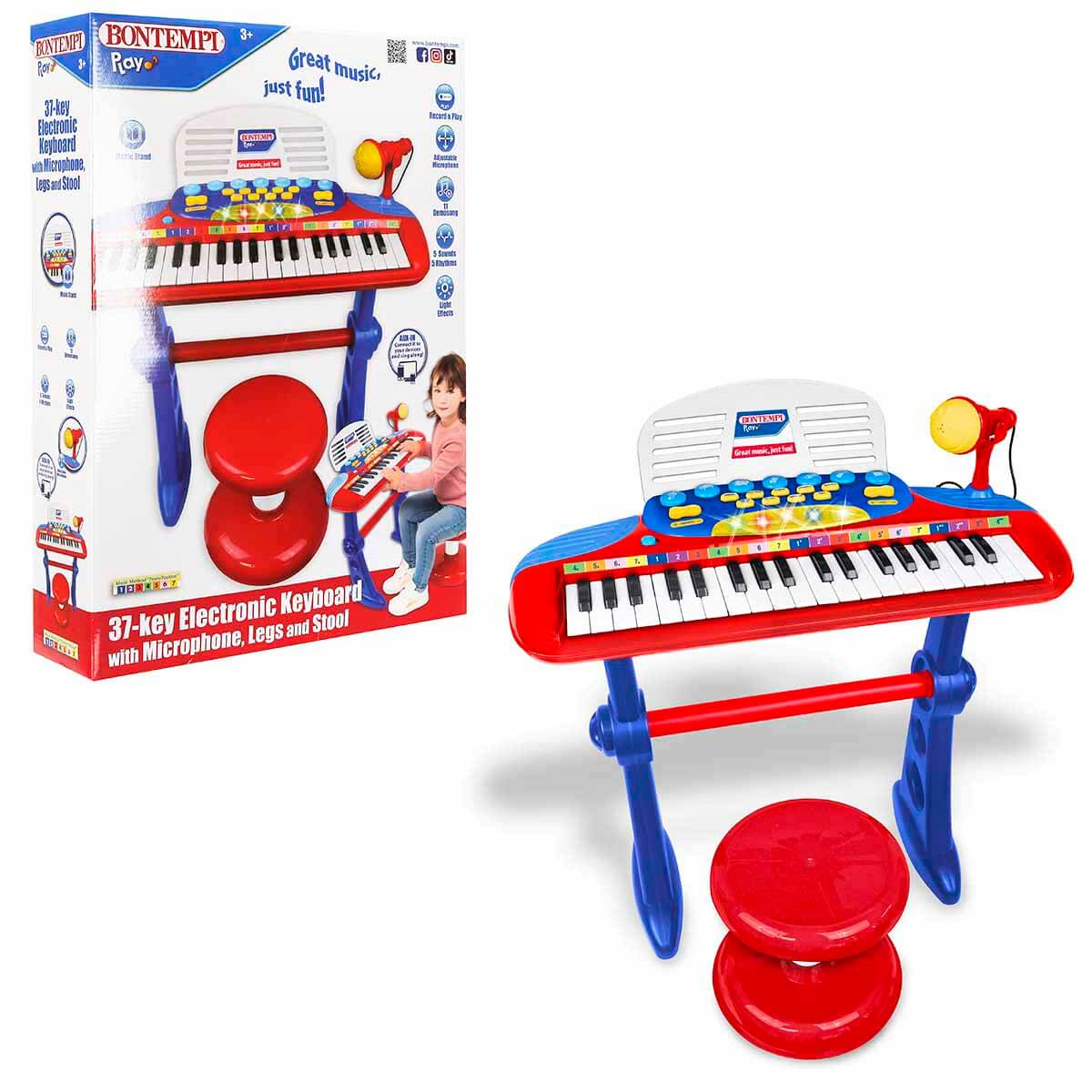 Breadcrumbut, Sunman, Bontempi Işıklı Mikrofonlu Elektronik Tabureli Org Seti