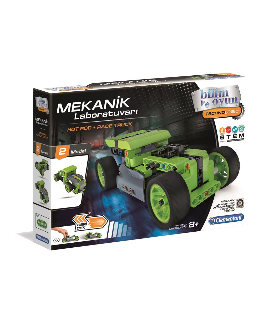 Breadcrumbut, Clementoni, CLEMENTONİ Bilim Seti : Mekanik Laboratuvarı Hot Rod ve Race Truck 64959