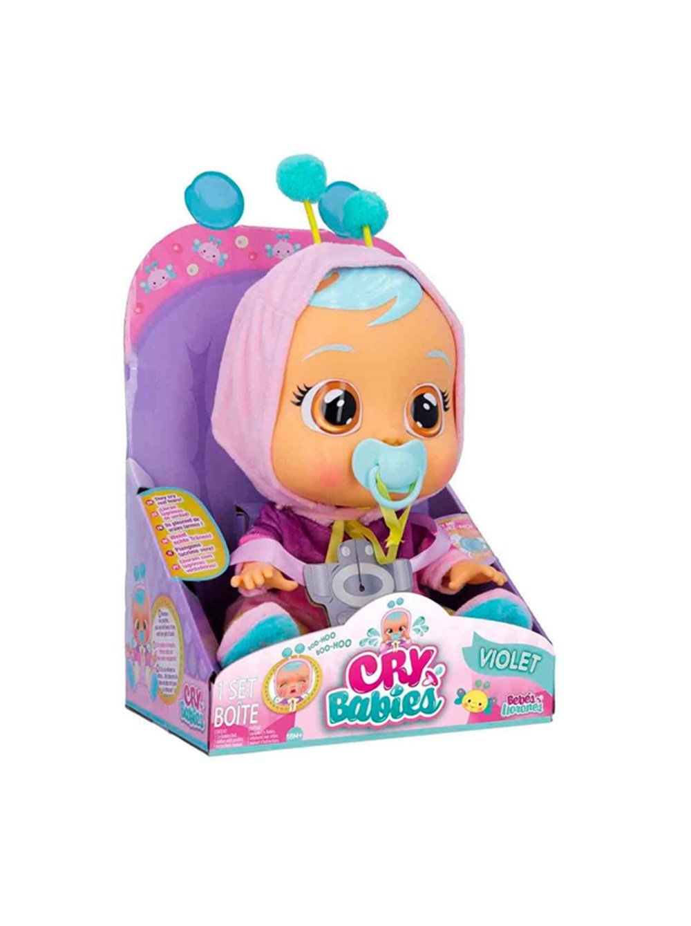 Breadcrumbut, CRY BABIES, Cry Babies Ağlayan Bebekler S6 CYB15000 25303 Violet