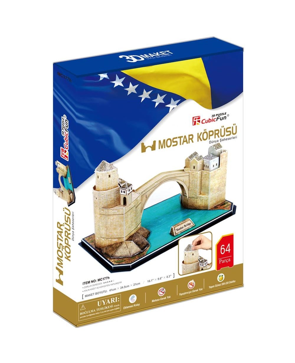 Breadcrumbut, CUBIC FUN, CUBIC FUN MOSTAR KÖPRÜSÜ-BOSNA HERSEK 3D PUZZLE
