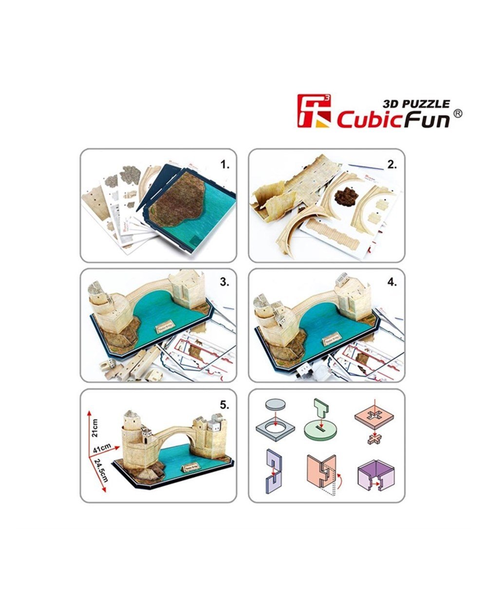 Breadcrumbut, CUBIC FUN, CUBIC FUN MOSTAR KÖPRÜSÜ-BOSNA HERSEK 3D PUZZLE