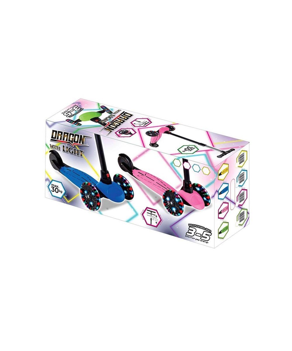 Breadcrumbut, Furkan Toys, DRAGON ISIKLI SCOOTER YESIL