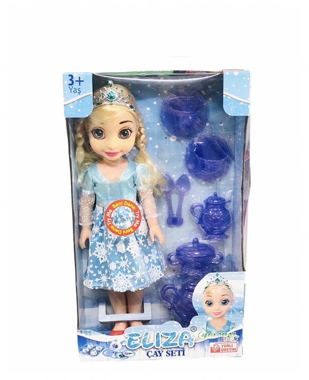 Breadcrumbut, Global Toys, Eliza Çay Seti Seti 00538 Sarı Saçlı Mavi Elbiseli