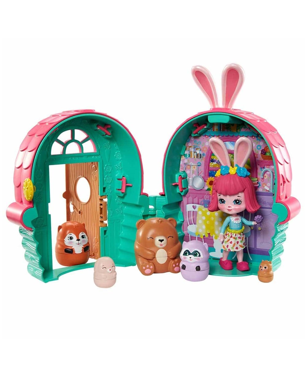 Breadcrumbut, Enchantimals, Enchantimals Secret Besties Bebek ve Ev Oyun Seti GTM46 GTM47 Tavşancık Bree'Nin Kulübesi
