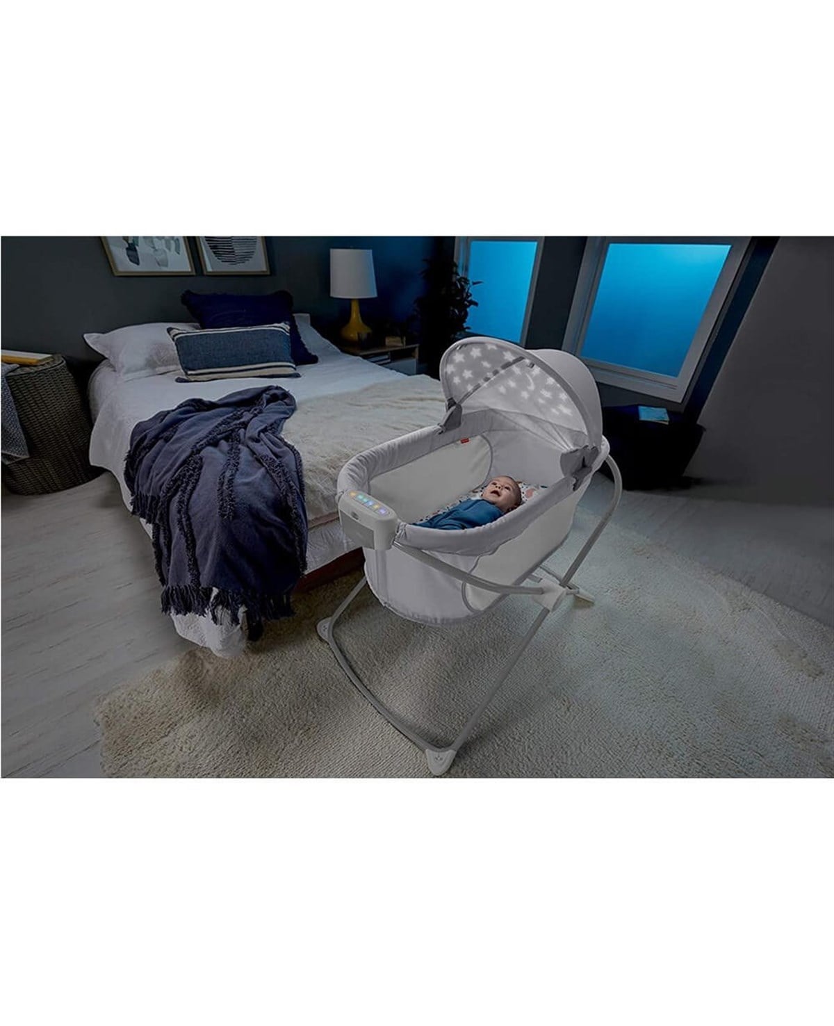Breadcrumbut, Fisher Price, Fisher Price Katlanabilir, Müzikli ve Işıklı Soothing View Projeksiyon Beşiği GWD36