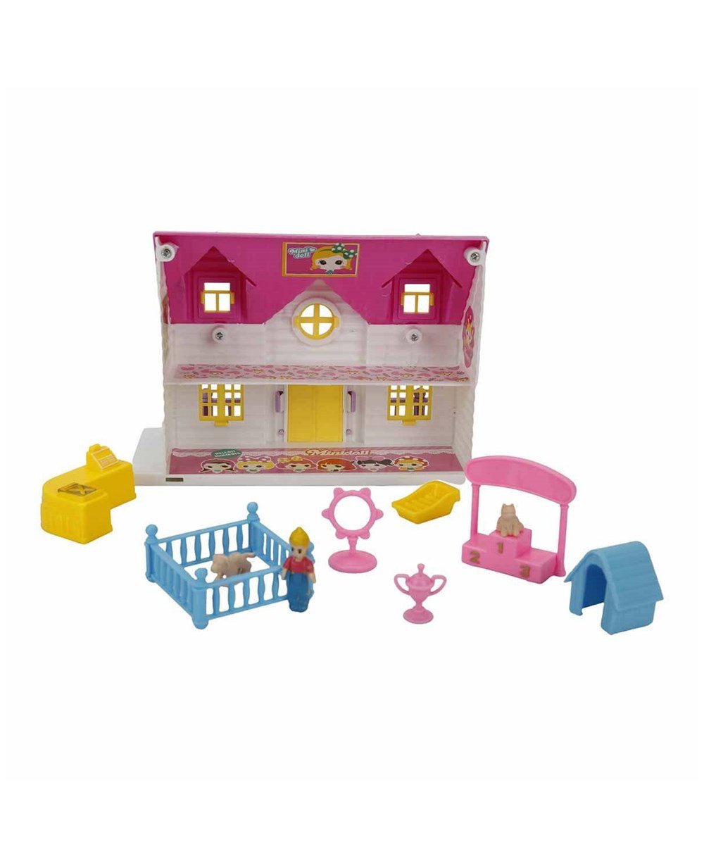 Breadcrumbut, Sunman, Hommy 2 Katlı Ev Oyun Seti Villa 20814 Pembe Çatı