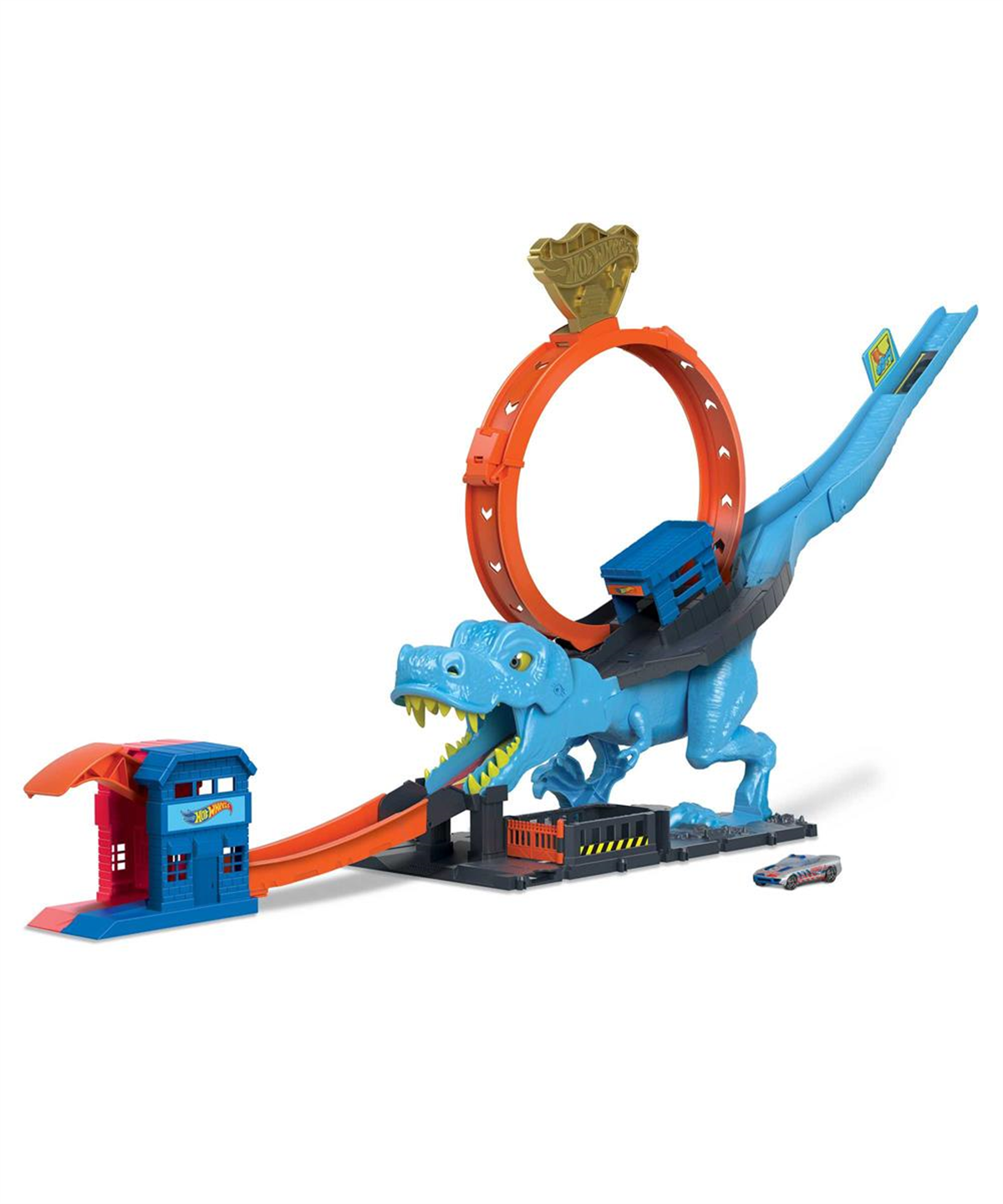 Breadcrumbut, Hot Wheels, Hot Wheels City T-Rex Loop Ve Akrobasi Oyun Seti 1 Oyuncak Arabalı Parkur Seti HKX42