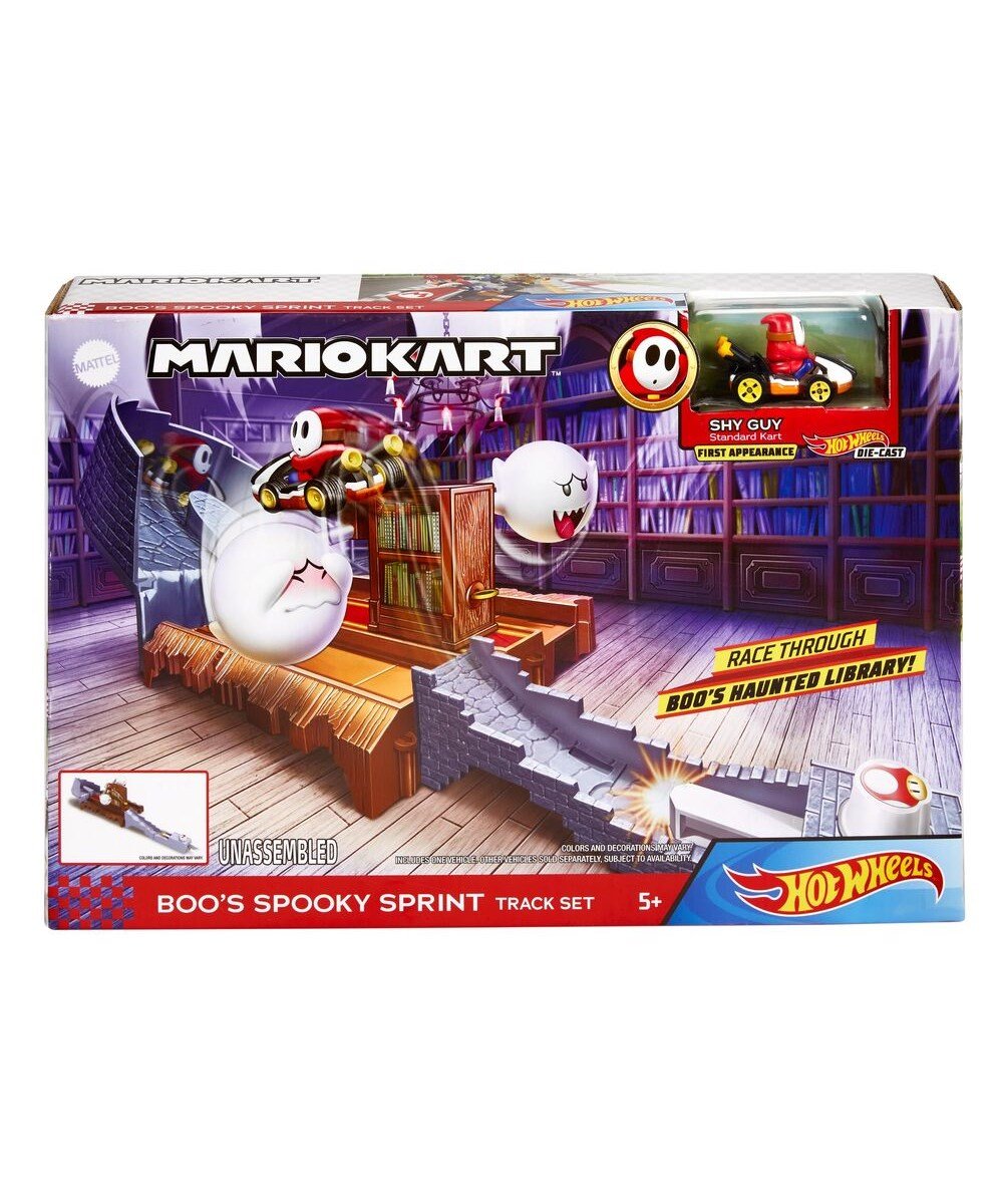 Breadcrumbut, Hot Wheels, Hot Wheels Mario Kart Çılgın Yaratıklar Oyun Seti GCP26 GNM23 Boo's Spooky Sprint