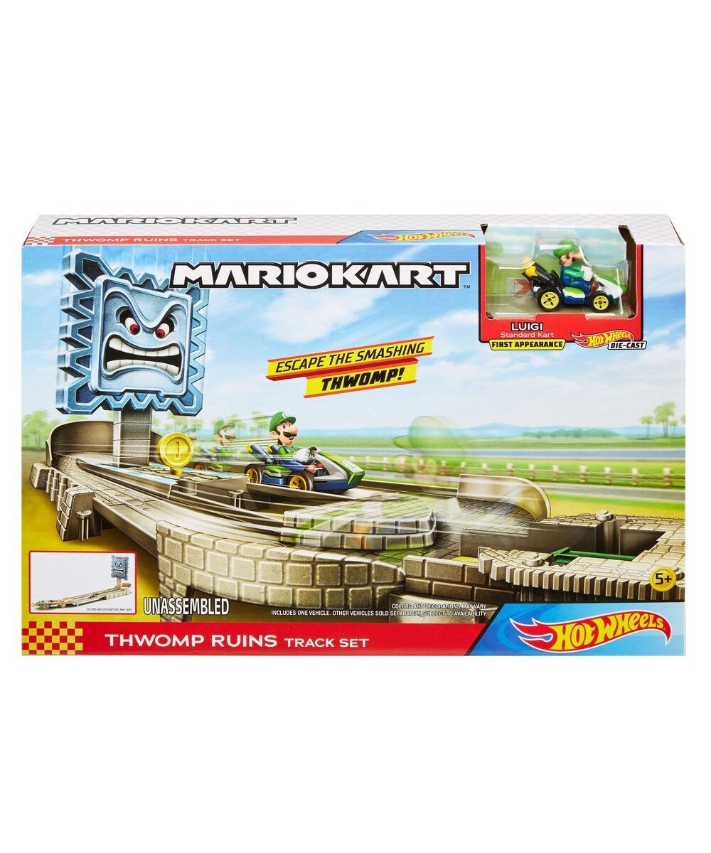 Breadcrumbut, Hot Wheels, Hot Wheels Mario Kart Çılgın Yaratıklar Oyun Seti GCP26 GFY46 Thwomp Ruins